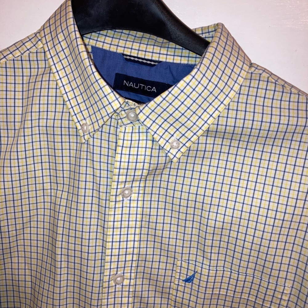 ⛵️ Nautica Yellow Plaid Button Down Shirt - Size L​